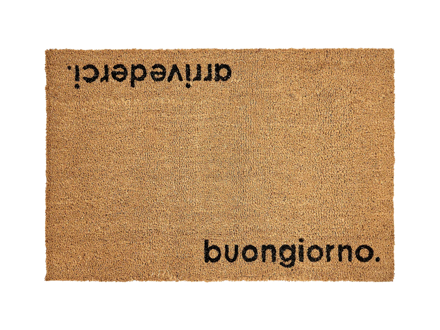 Paillasson LABO Naturel 60 x 90 cm Texte Fibre de coco