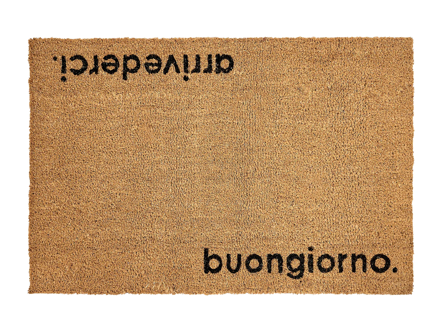 Paillasson LABO Naturel 60 x 90 cm Texte Fibre de coco