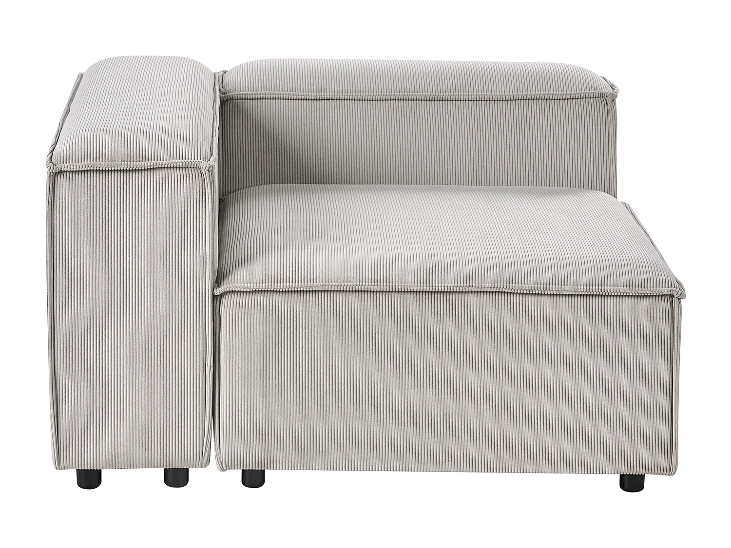 Module d'angle ARDAL Velours côtelé Taupe Côté droit