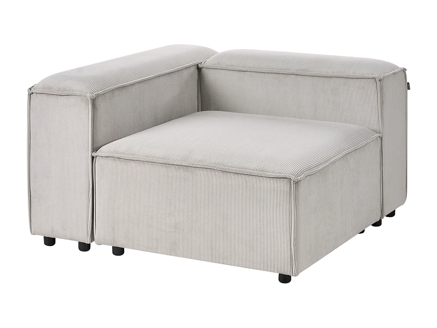 Module d'angle ARDAL Velours côtelé Taupe Côté droit