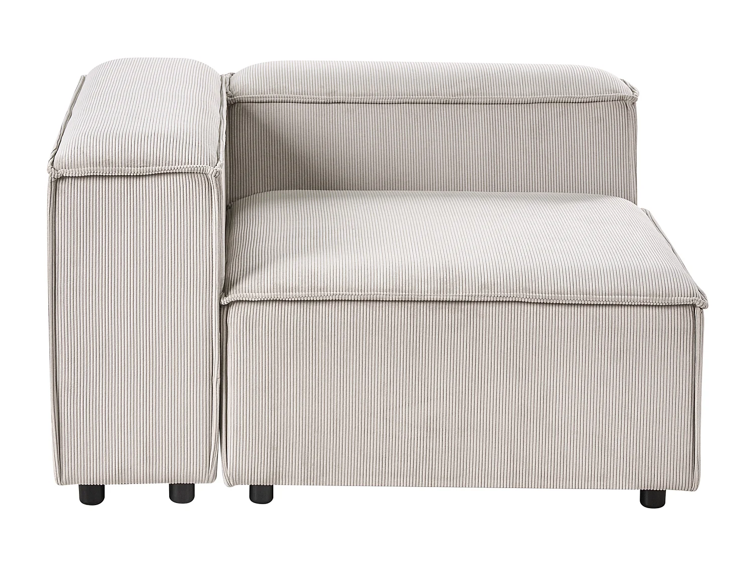 Module d'angle ARDAL Velours côtelé Taupe Côté droit