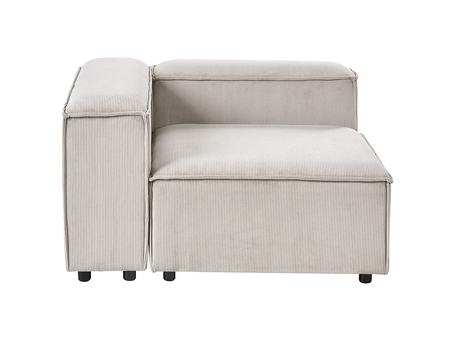 Module d'angle ARDAL Velours côtelé Taupe Côté droit