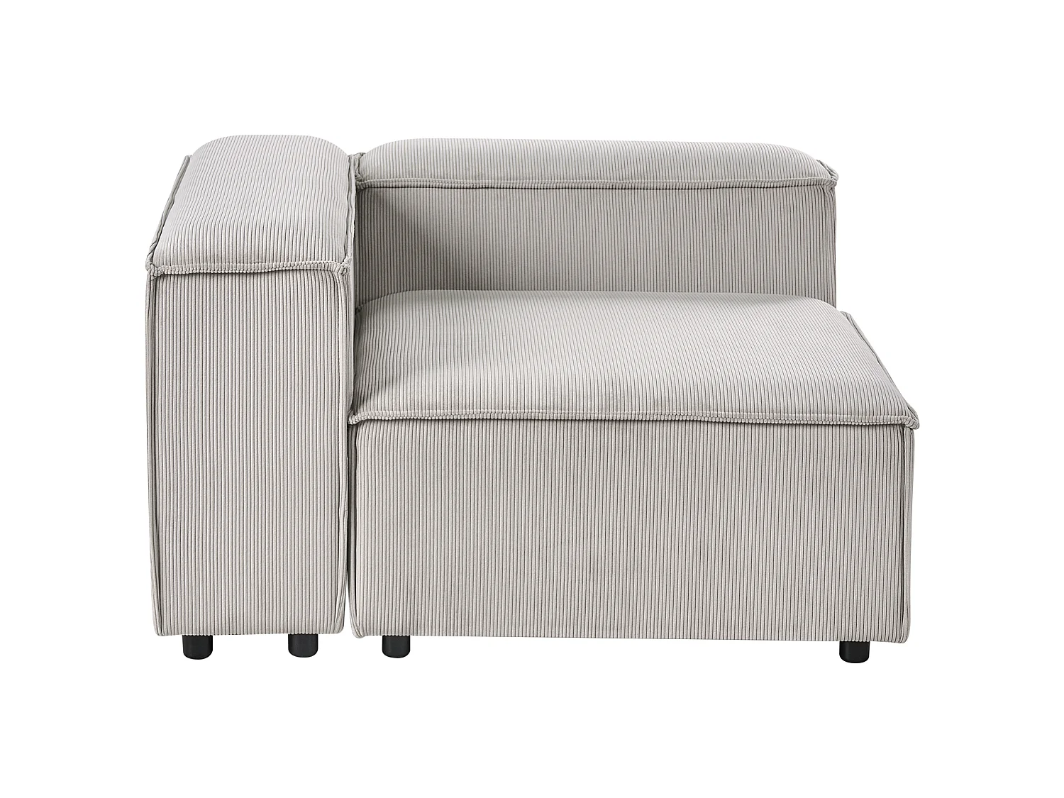 Module d'angle ARDAL Velours côtelé Taupe Côté droit
