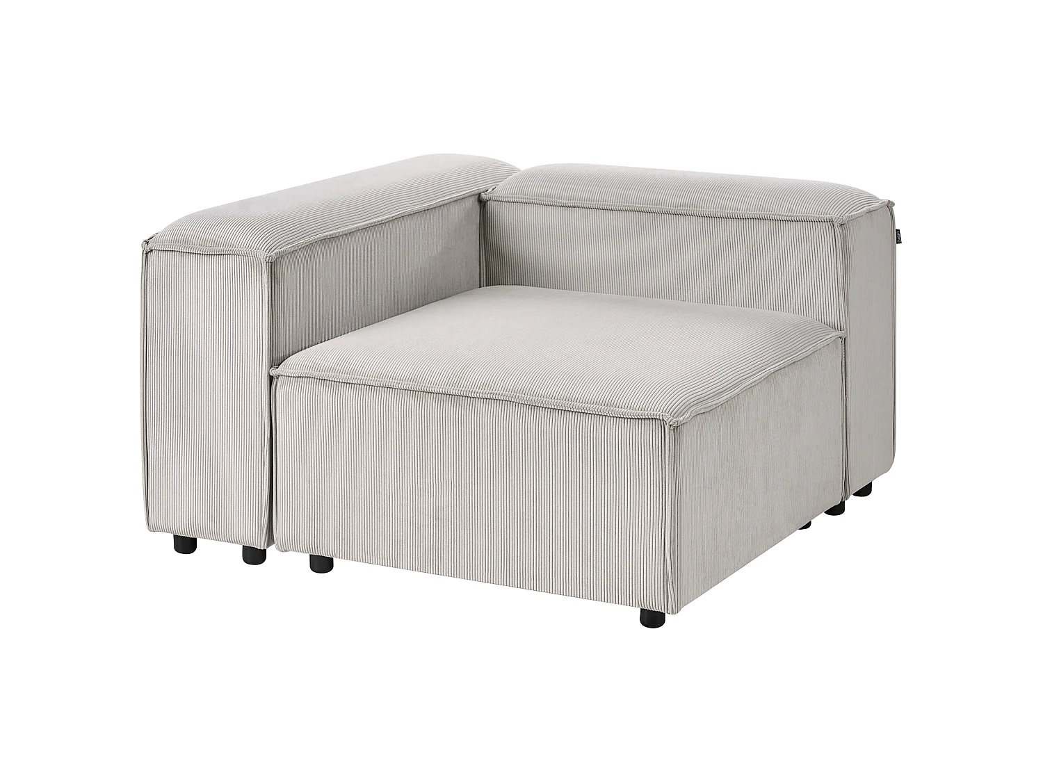 Module d'angle ARDAL Velours côtelé Taupe Côté droit
