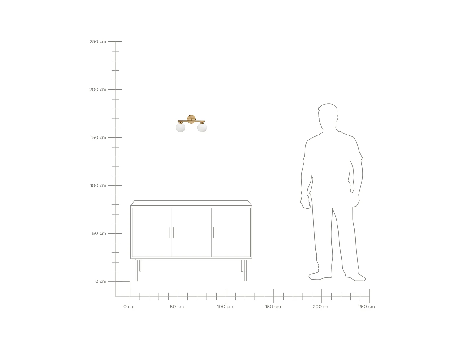 Lampe murale GIJOU Métal Laiton