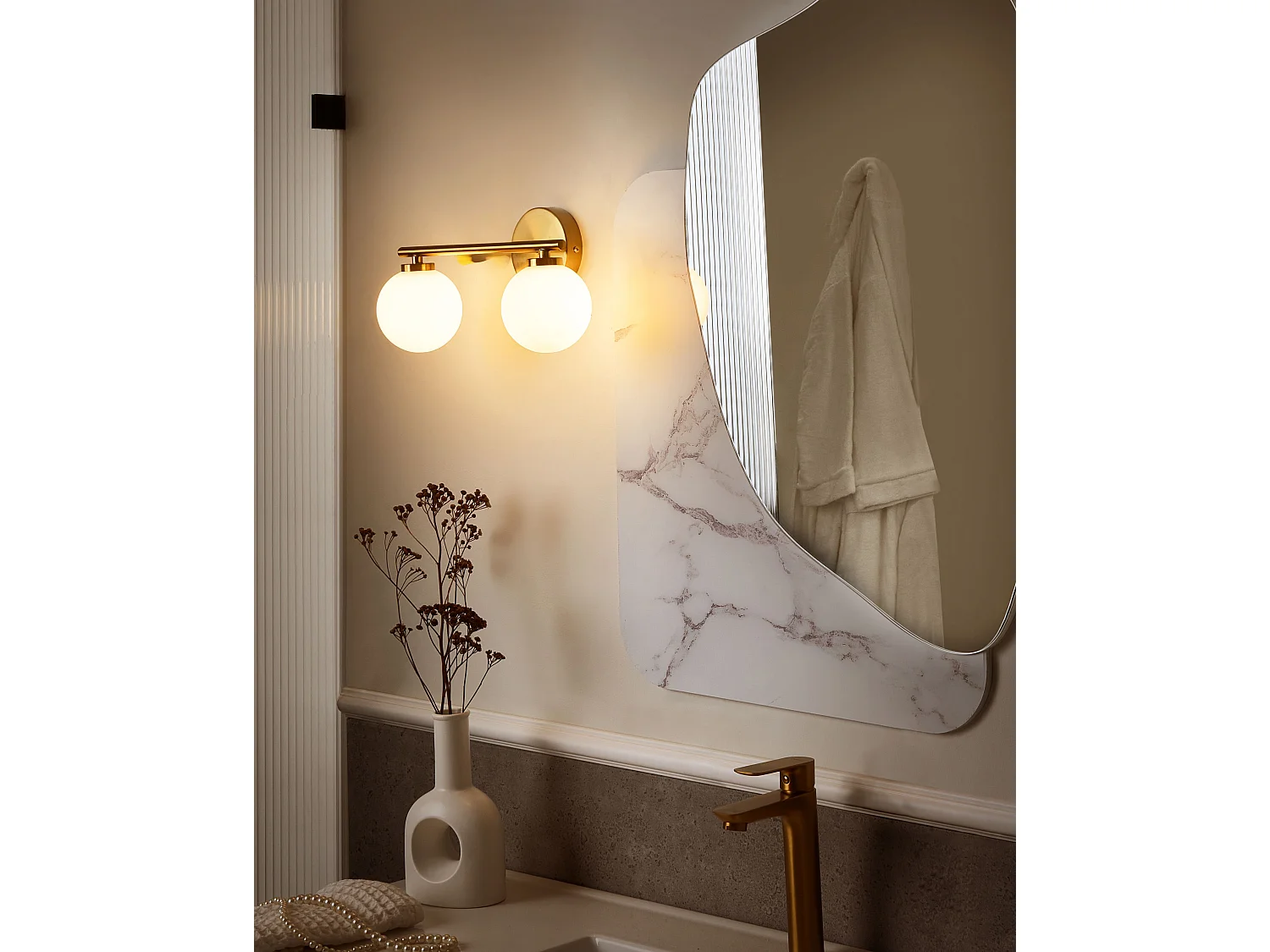 Lampe murale GIJOU Métal Laiton