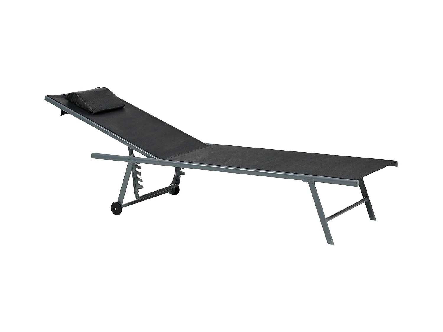 Lot de 2 transats SORONI Métal Noir