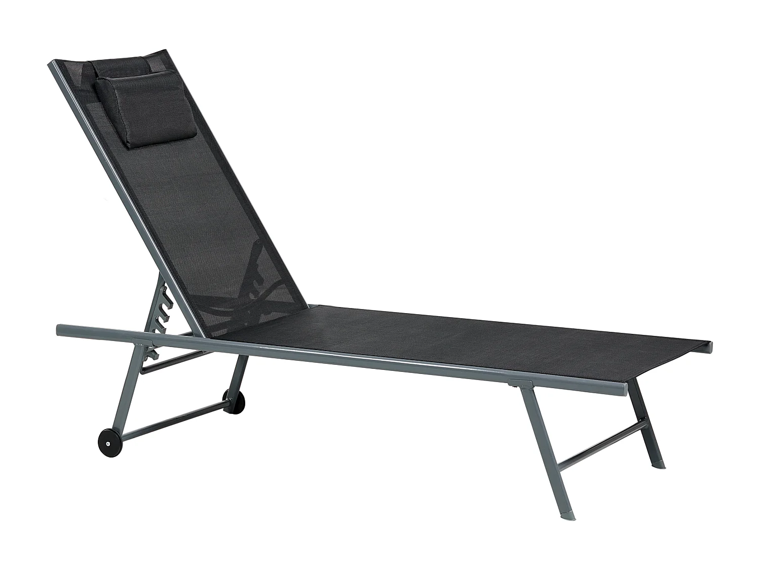 Lot de 2 transats SORONI Métal Noir