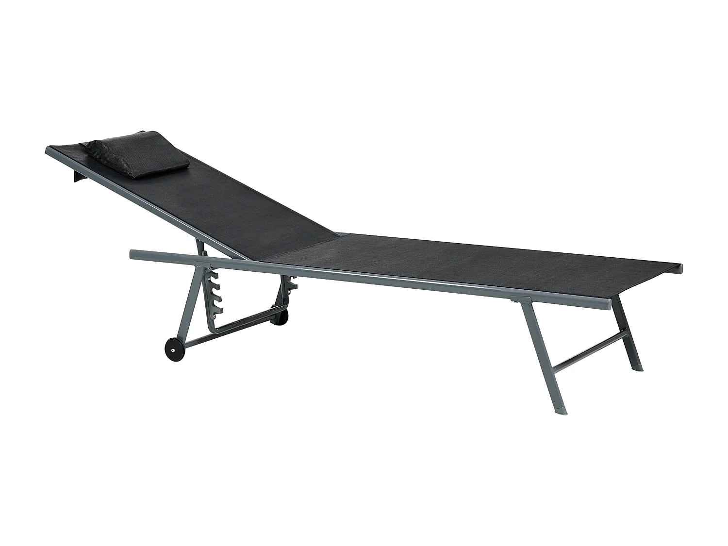 Lot de 2 transats SORONI Métal Noir