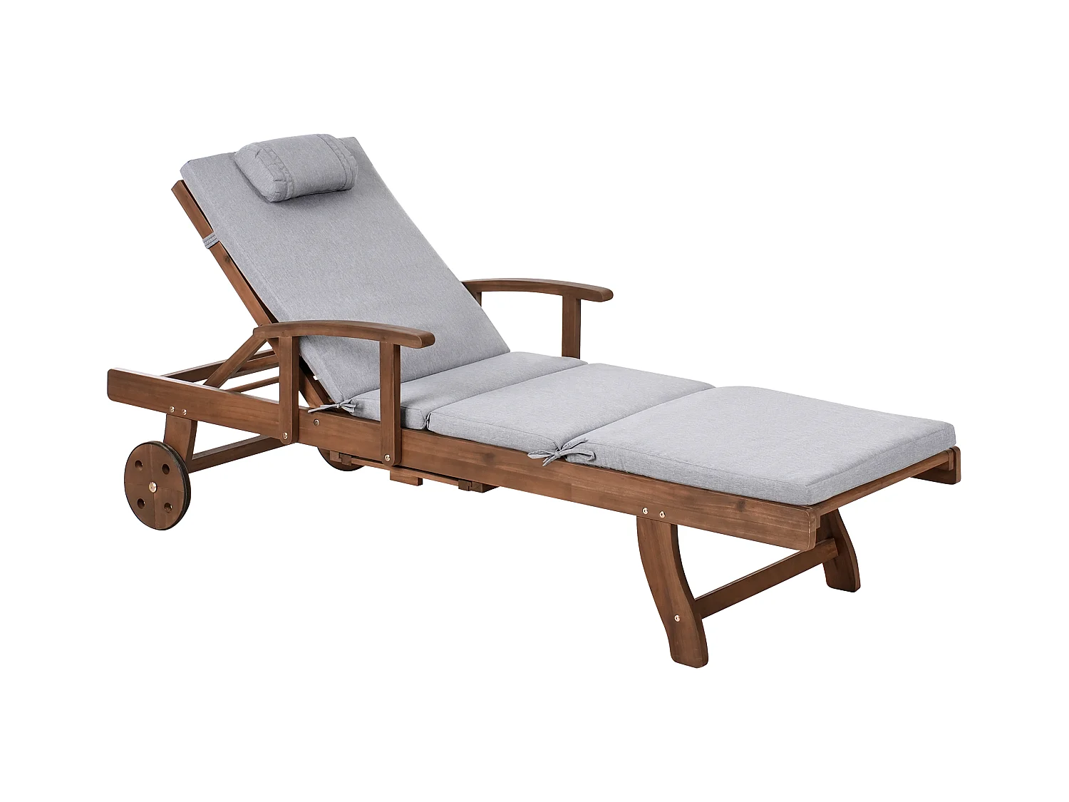 Transat avec coussin AMANTEA PREMIUM Acacia Mélange de gris