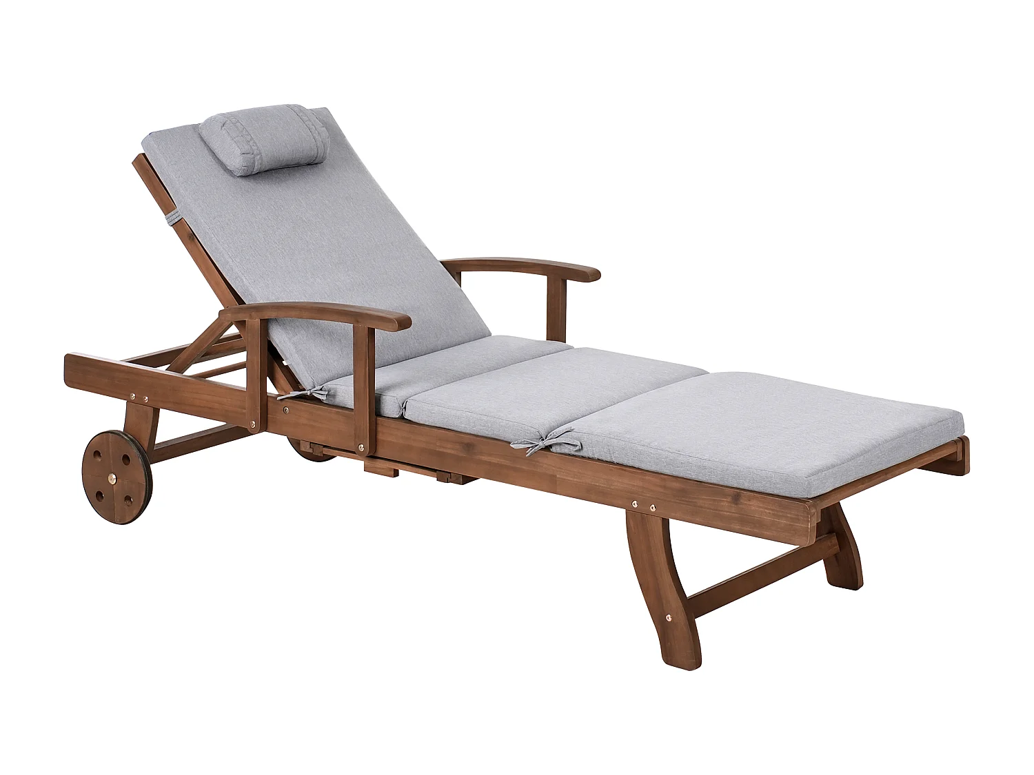 Transat avec coussin AMANTEA PREMIUM Acacia Mélange de gris