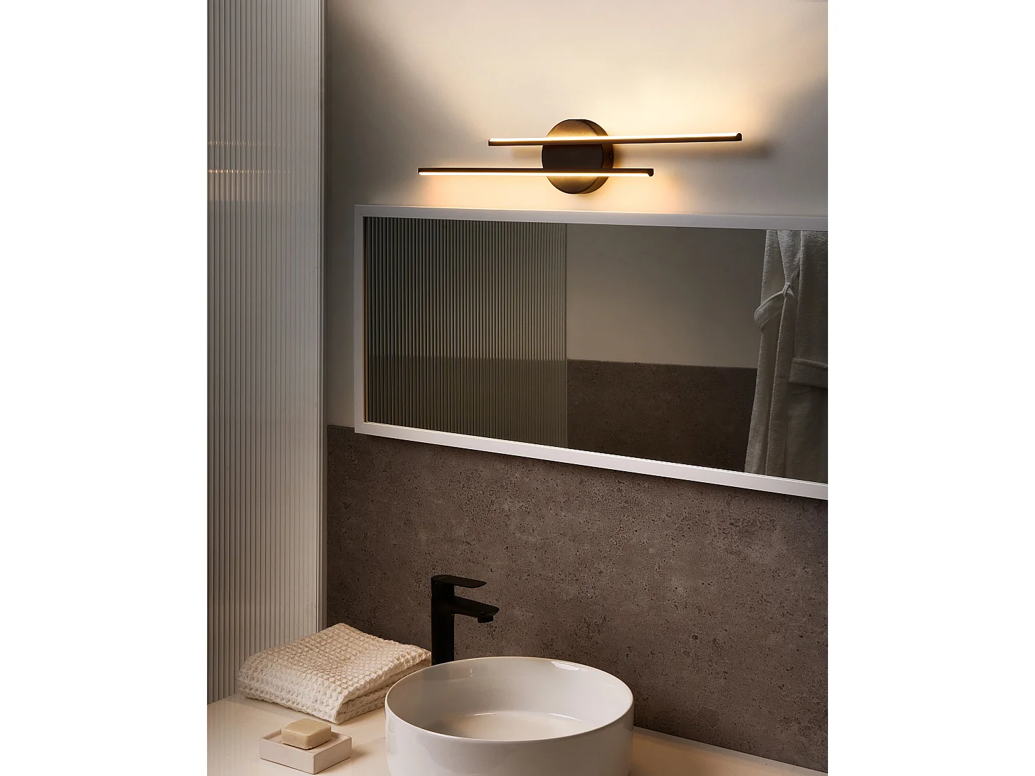 Luminaire LED pour tableau et miroir TOUQUES Métal Noir