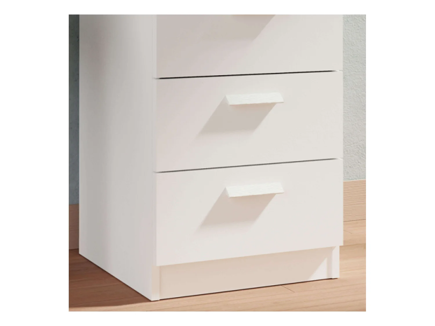 Commode 6 tiroirs en mélamine blanc mat 40x40x110 cm Chambres