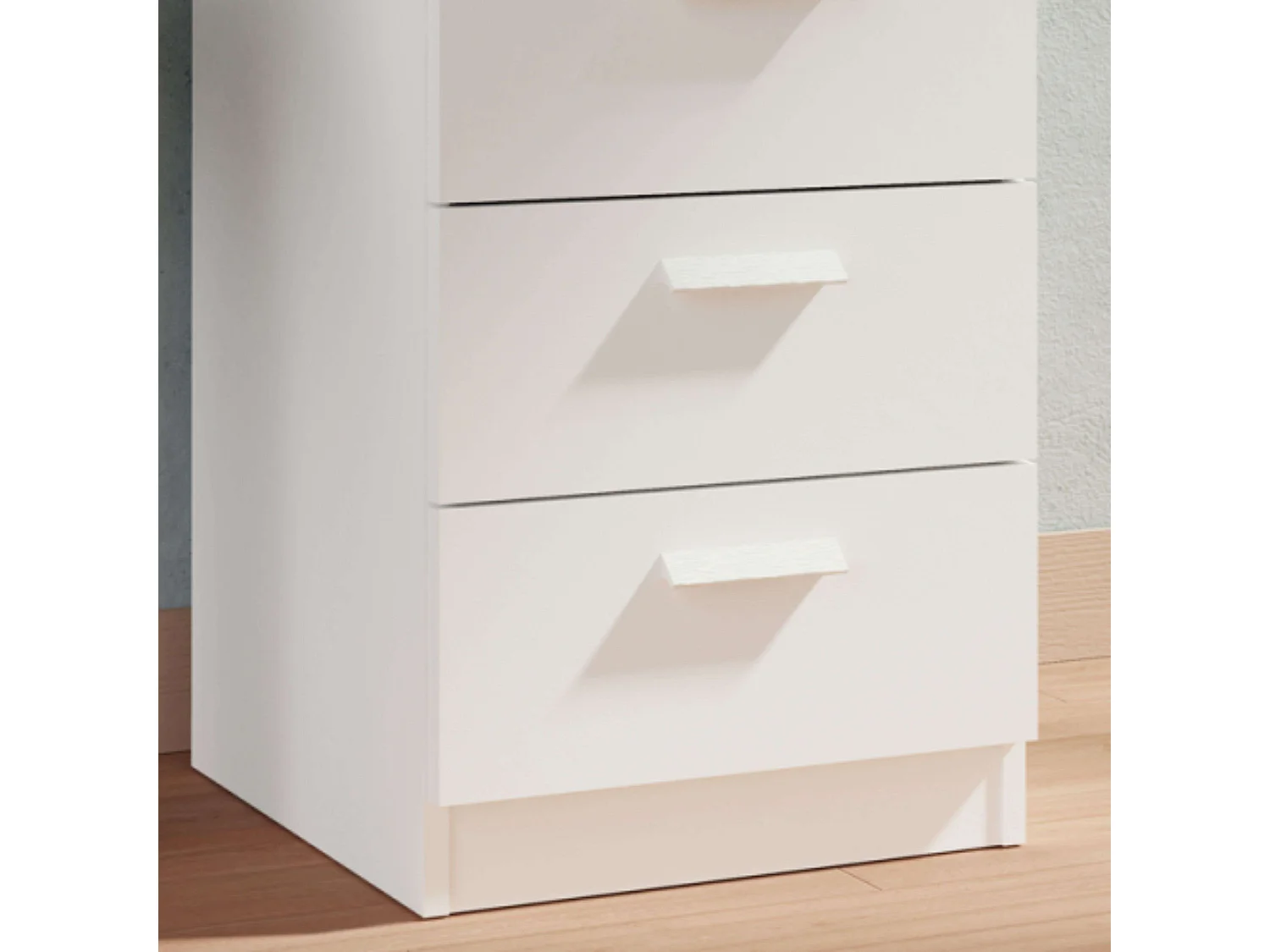 Commode 6 tiroirs en mélamine blanc mat 40x40x110 cm Chambres