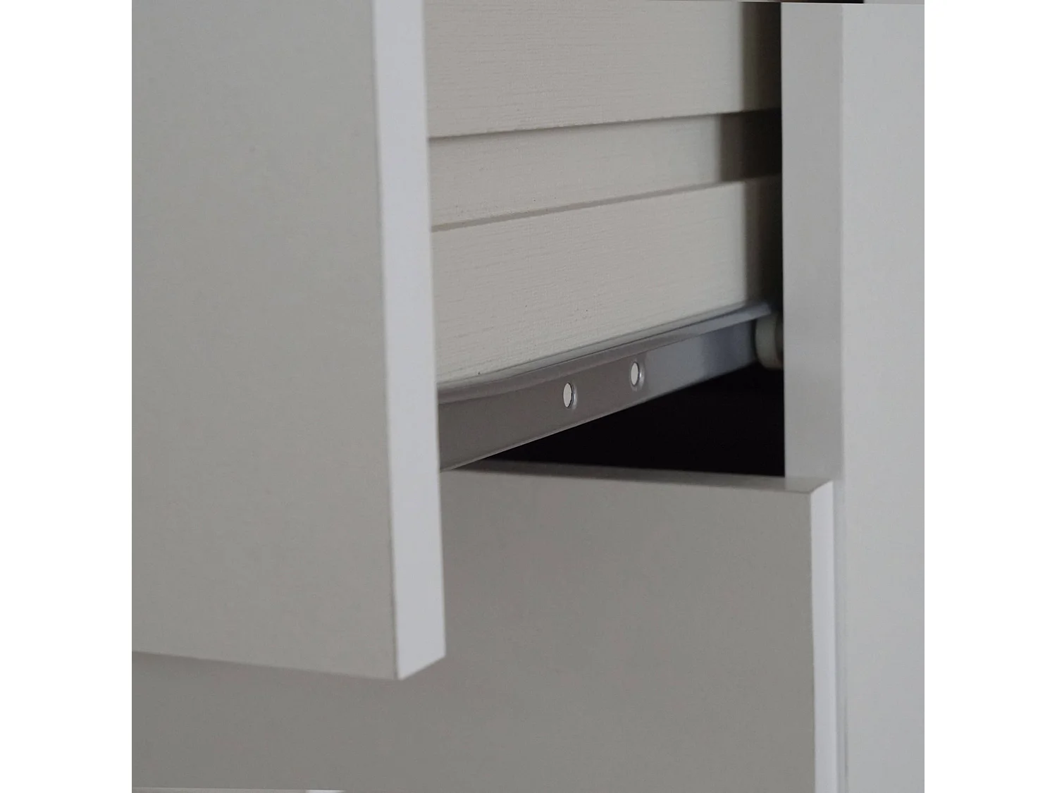 Commode 6 tiroirs en mélamine blanc mat 40x40x110 cm Chambres