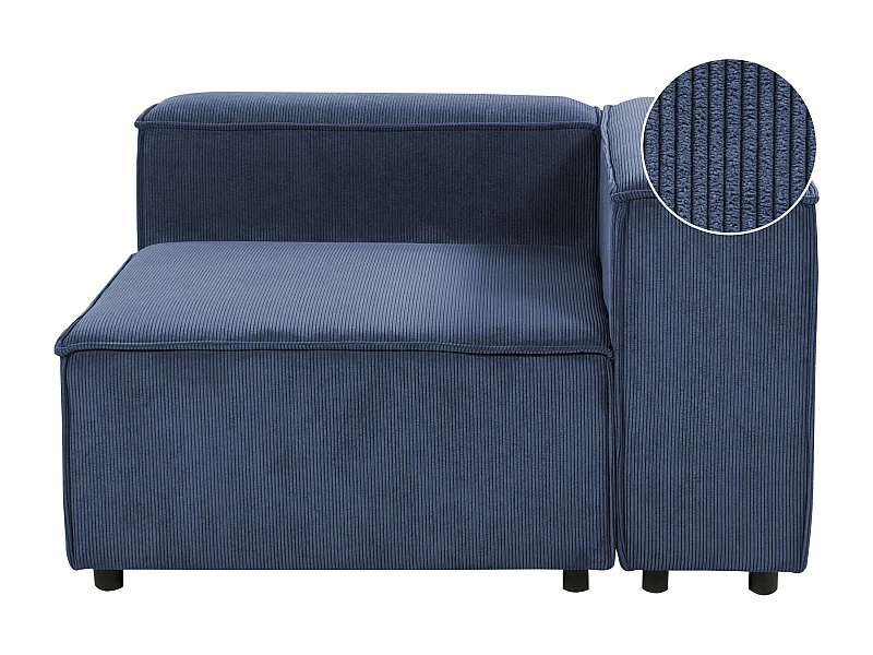 Module d'angle ARDAL Velours côtelé Bleu foncé Côté droite
