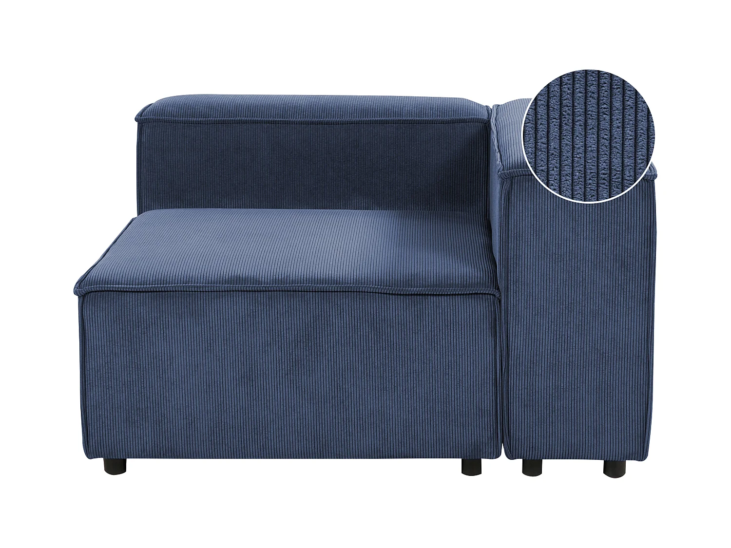 Module d'angle ARDAL Velours côtelé Bleu foncé Côté droite