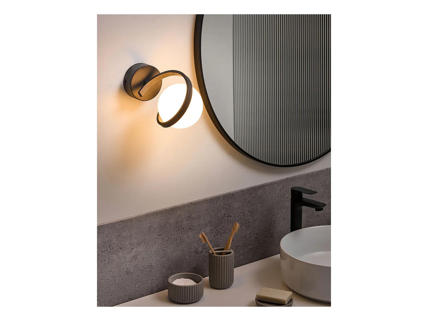 Lampe murale COLAGNE Métal Noir