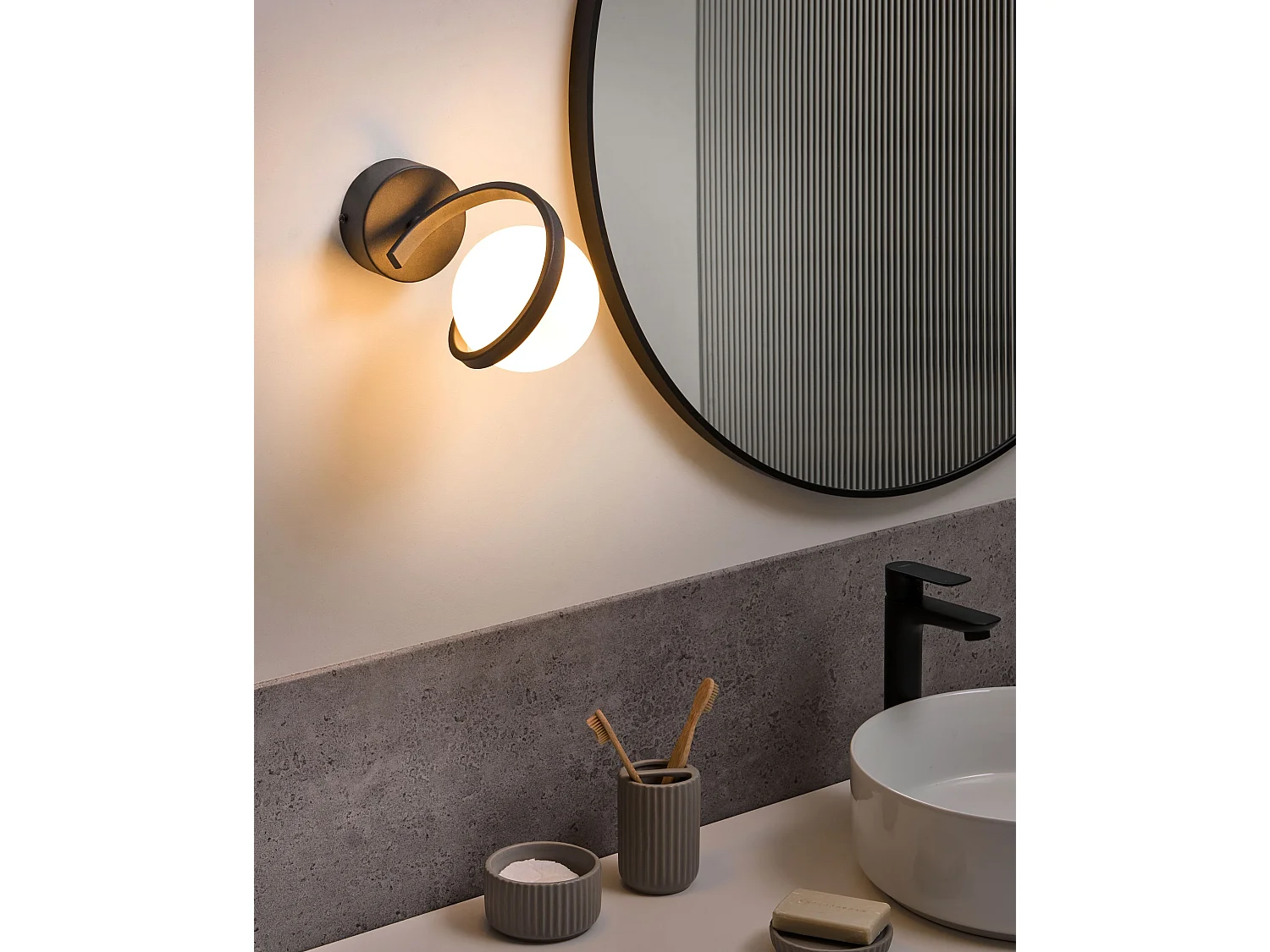 Lampe murale COLAGNE Métal Noir