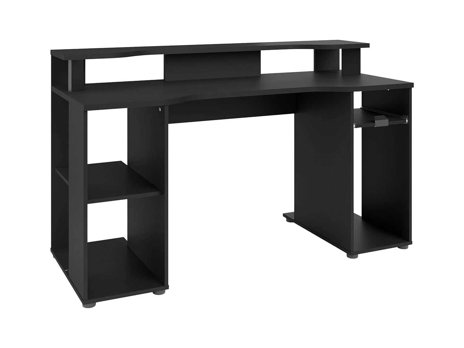 Table de jeu LEVEL avec éclairage LED, noire, design 90 x 150 x 60 cm