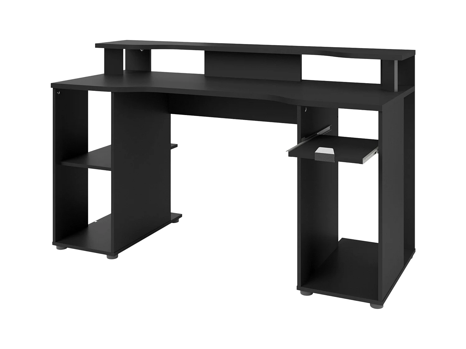 Table de jeu LEVEL avec éclairage LED, noire, design 90 x 150 x 60 cm