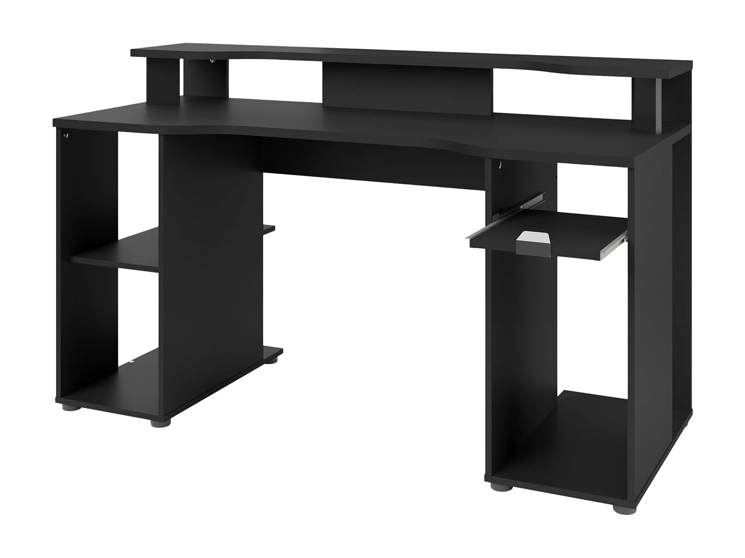 Table de jeu LEVEL avec éclairage LED, noire, design 90 x 150 x 60 cm