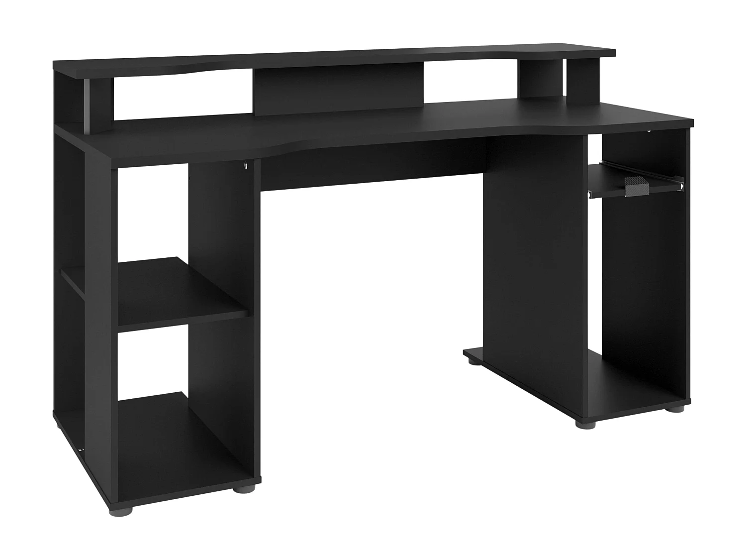 Table de jeu LEVEL avec éclairage LED, noire, design 90 x 150 x 60 cm