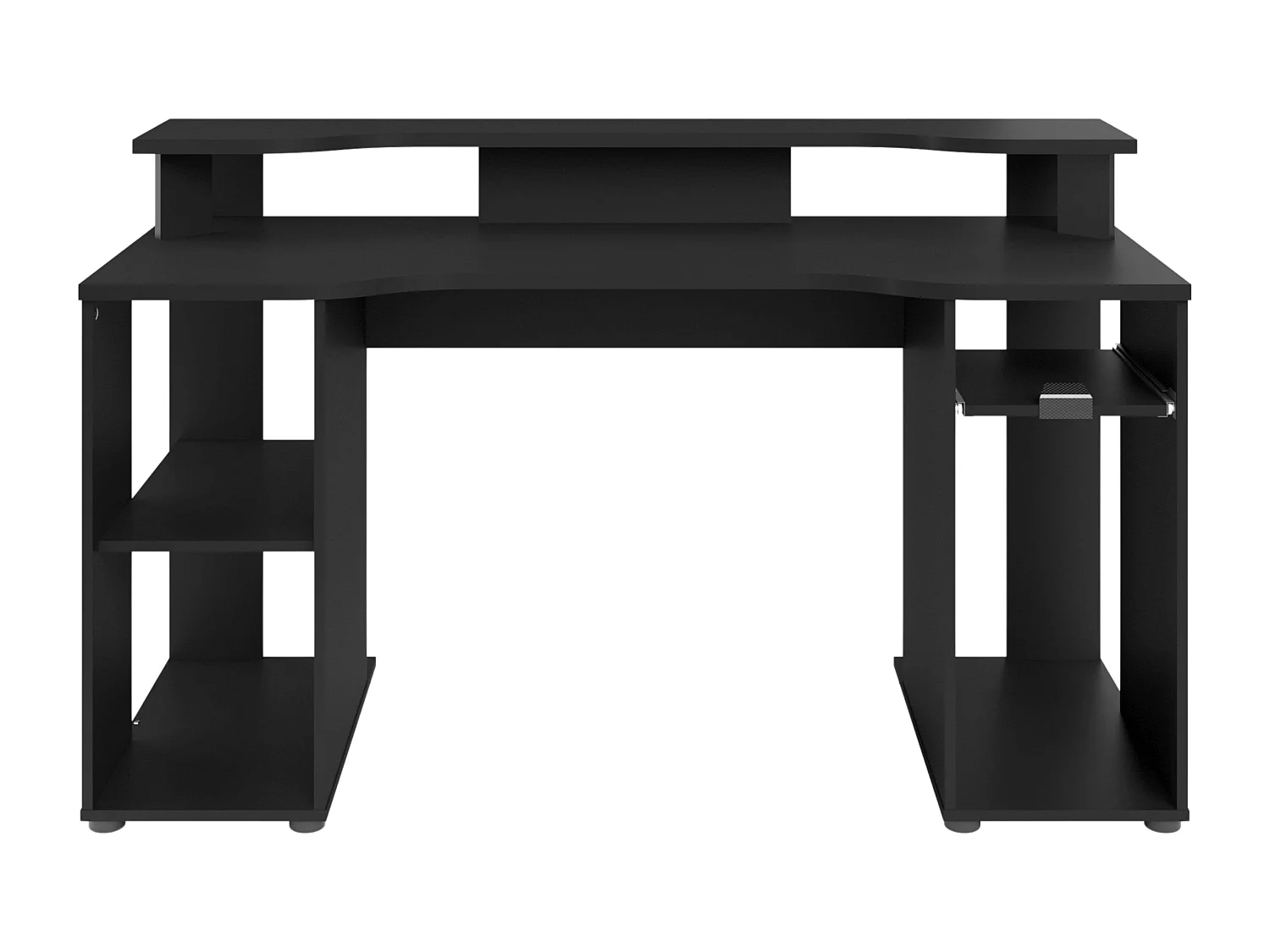 Table de jeu LEVEL avec éclairage LED, noire, design 90 x 150 x 60 cm