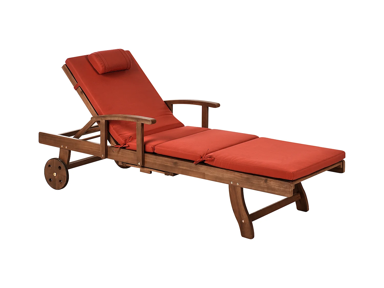 Transat avec coussin AMANTEA PREMIUM Acacia Rouge