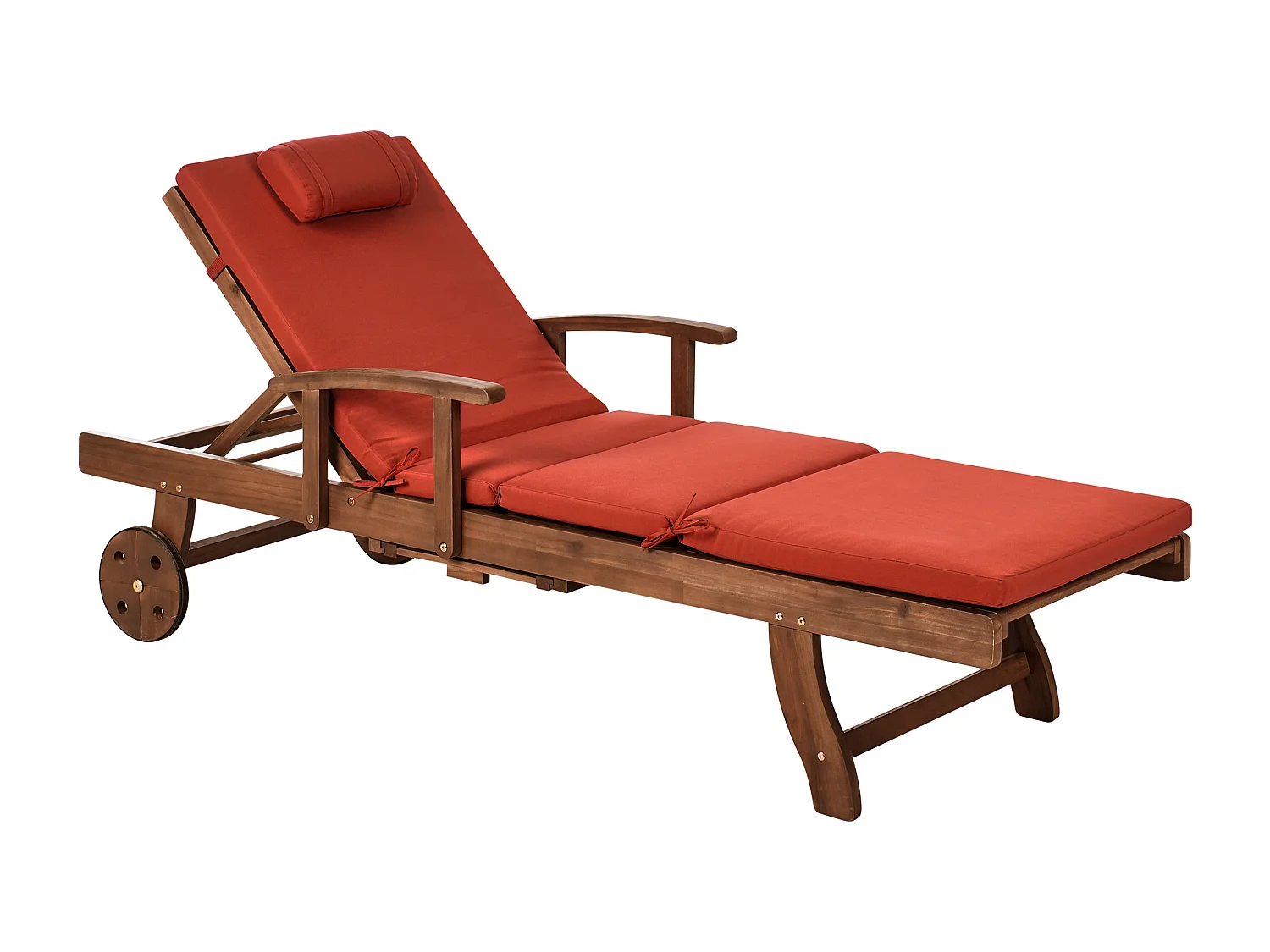 Transat avec coussin AMANTEA PREMIUM Acacia Rouge