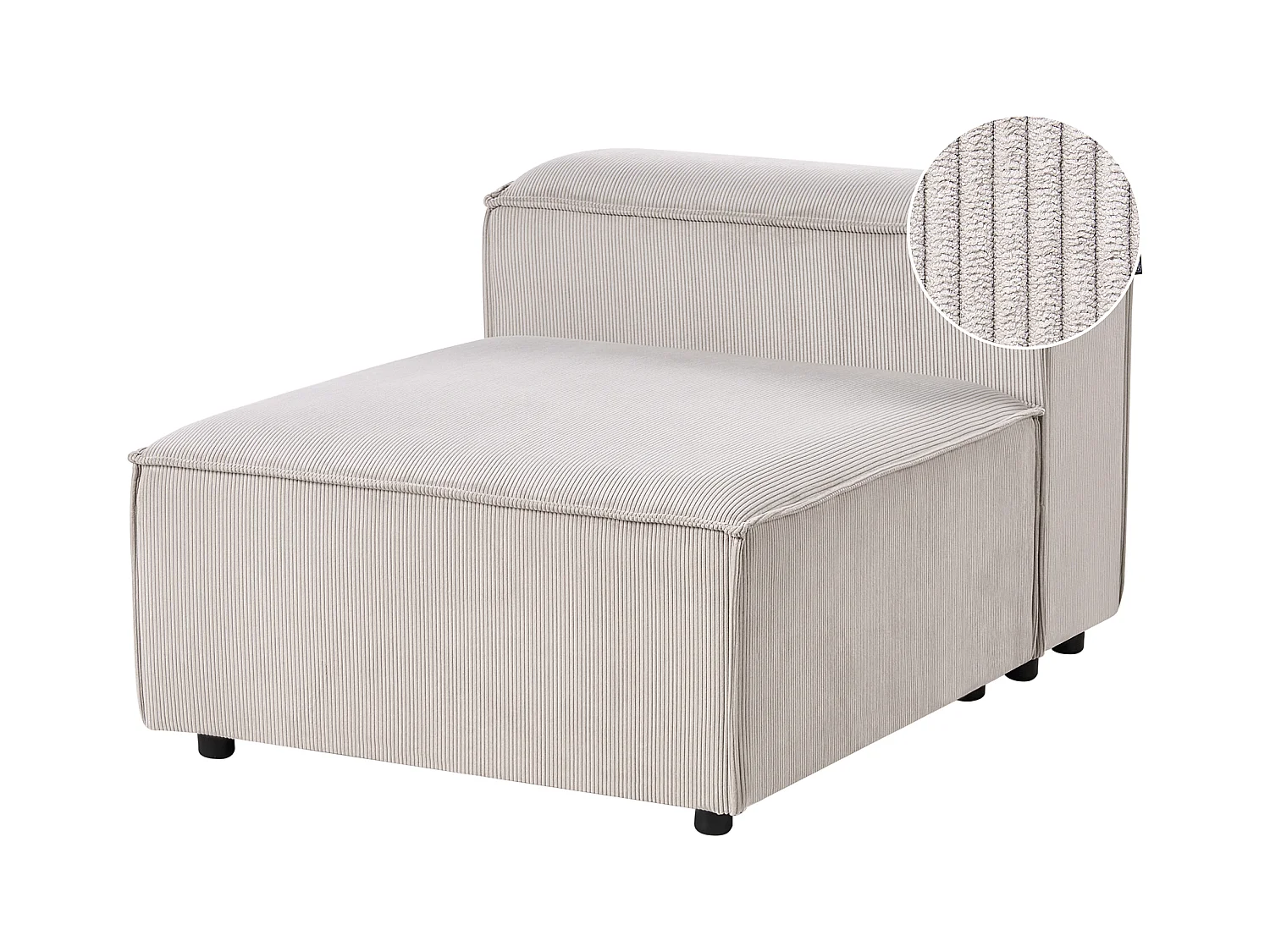 Module fauteuil ARDAL Velours côtelé Taupe