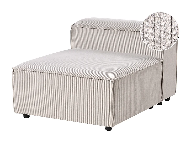 Module fauteuil ARDAL Velours côtelé Taupe