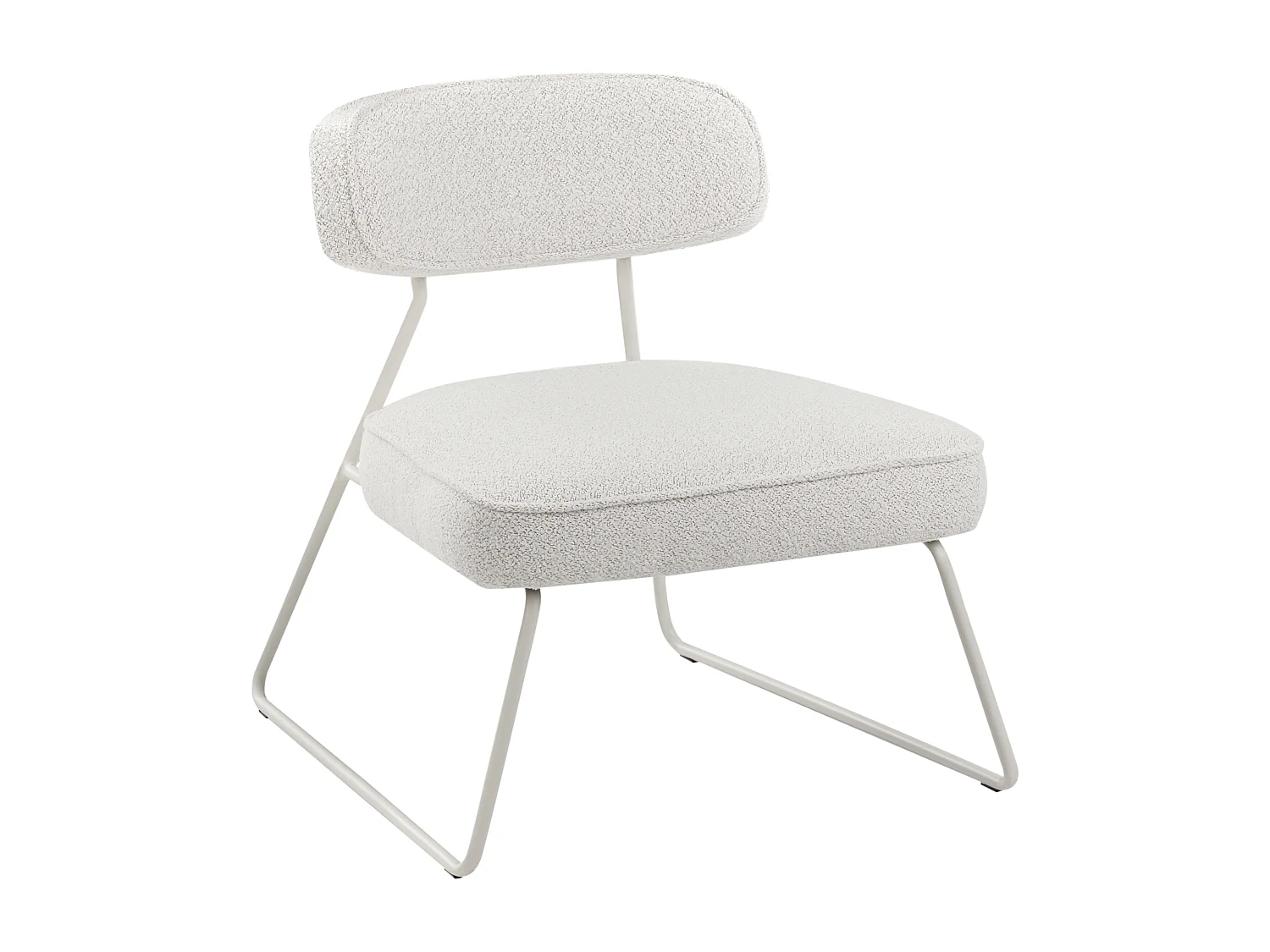 Lot de 2 fauteuils FROVI Tissu Blanc cassé