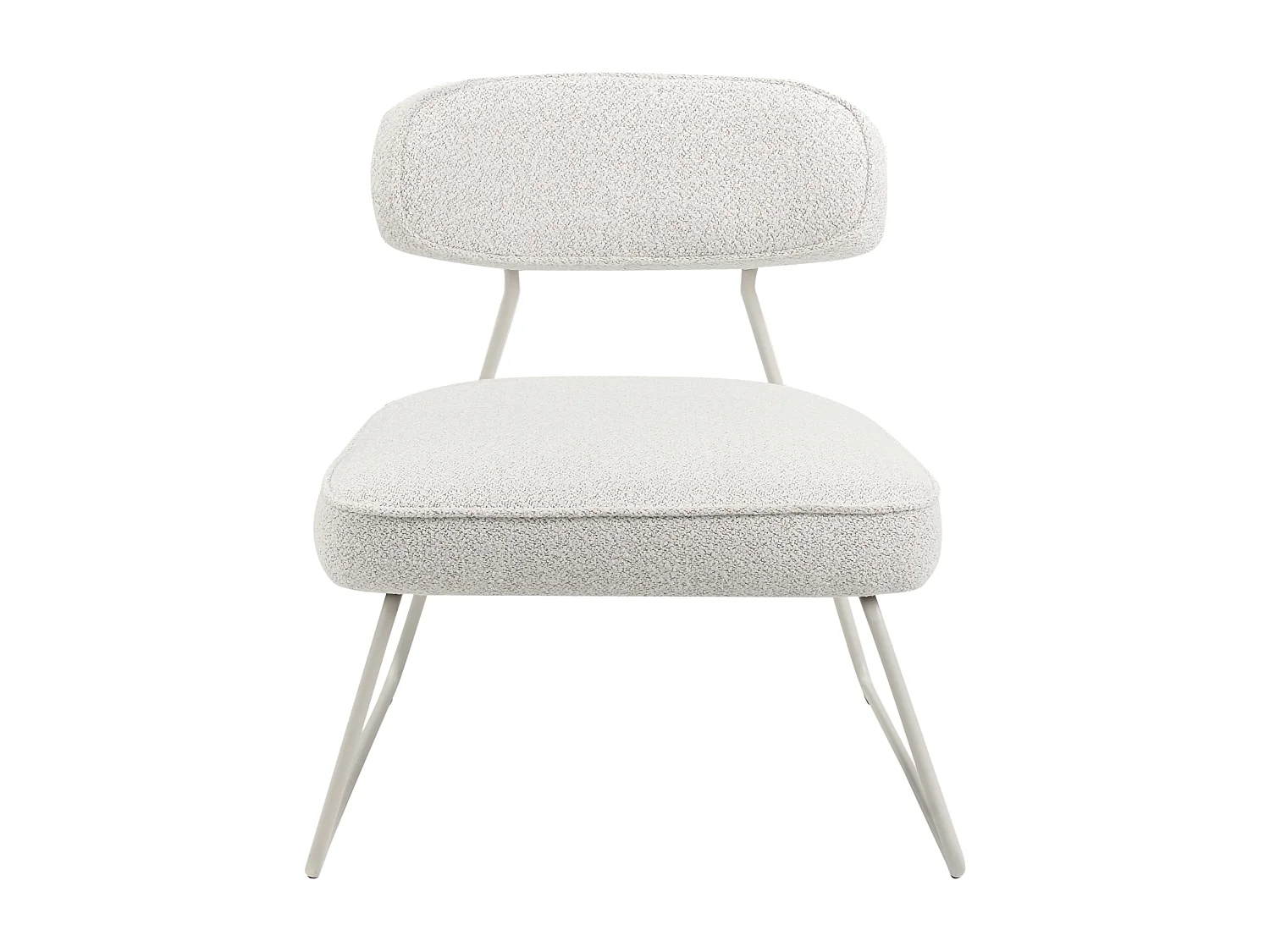 Lot de 2 fauteuils FROVI Tissu Blanc cassé