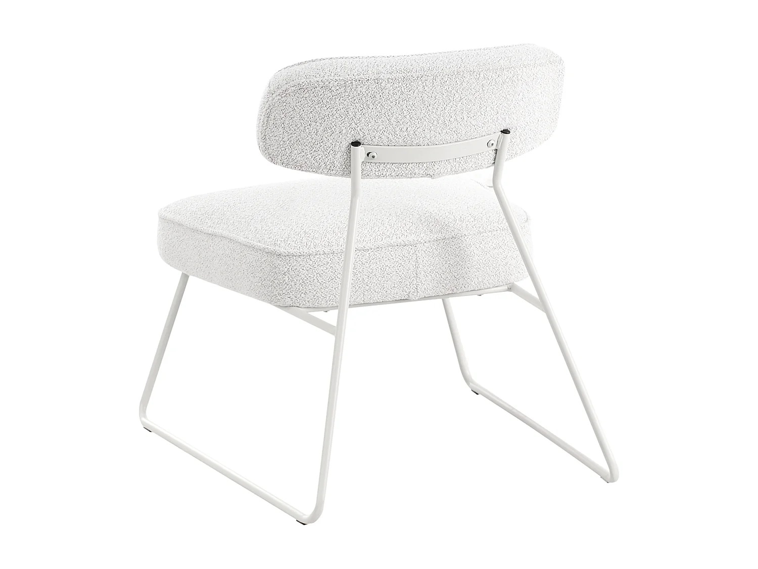 Lot de 2 fauteuils FROVI Tissu Blanc cassé
