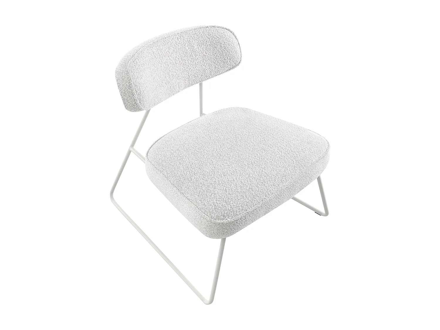 Lot de 2 fauteuils FROVI Tissu Blanc cassé