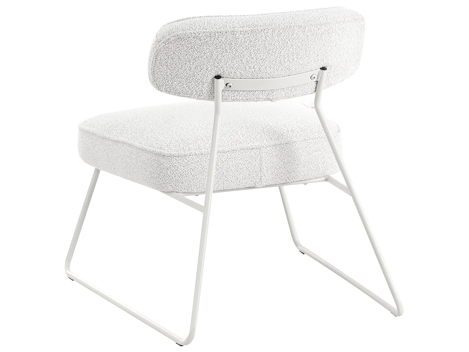 Lot de 2 fauteuils FROVI Tissu Blanc cassé