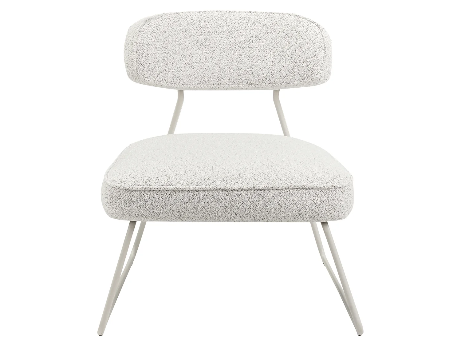 Lot de 2 fauteuils FROVI Tissu Blanc cassé
