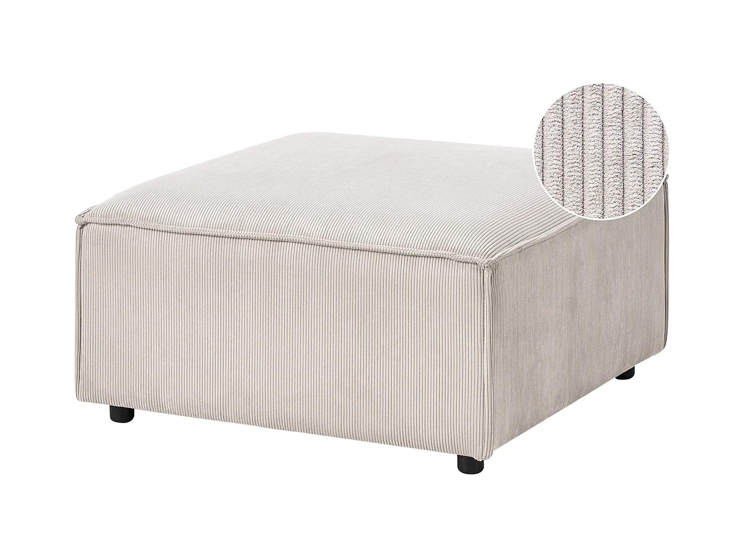 Ottoman ARDAL Velours côtelé Taupe