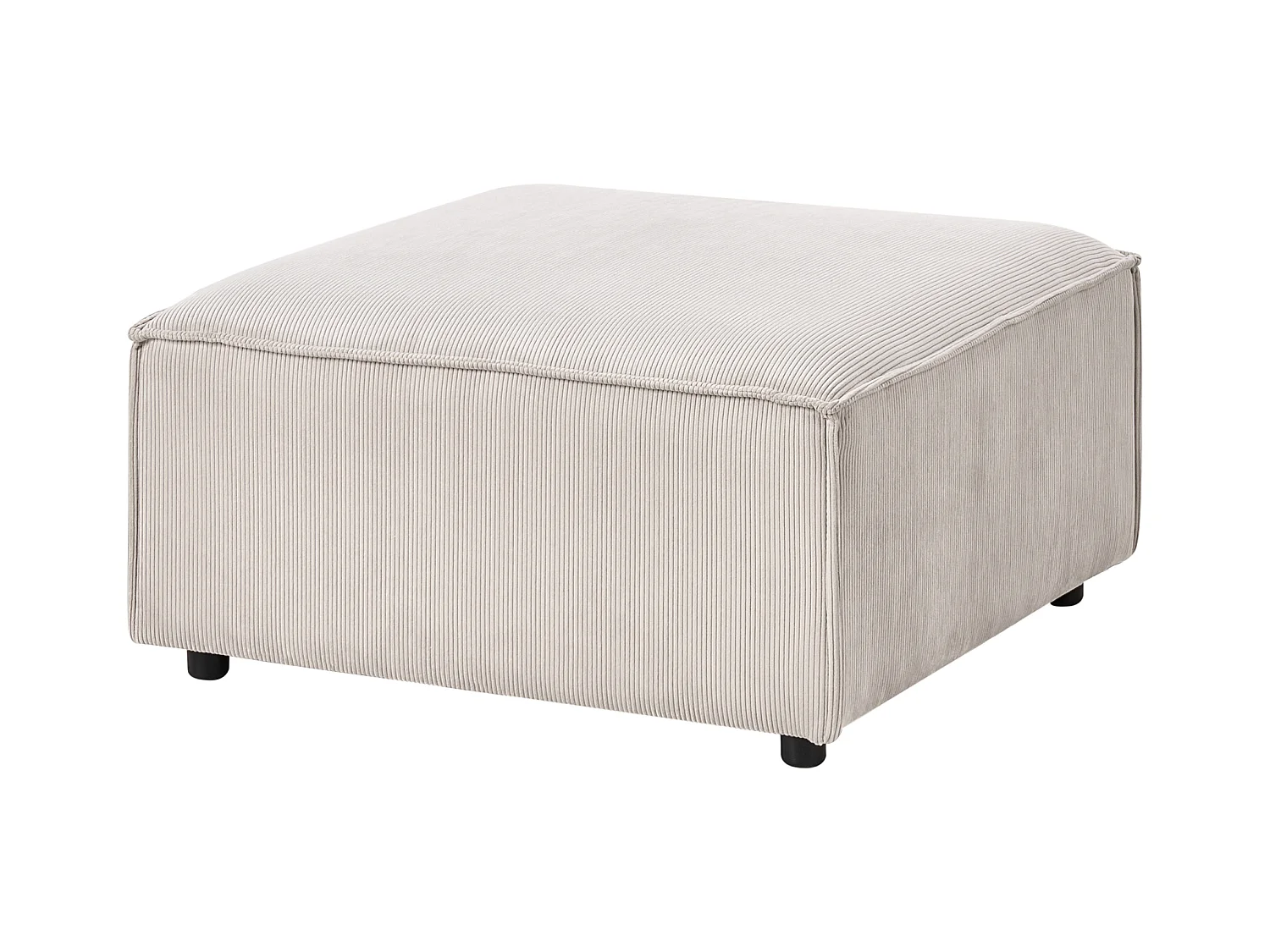 Ottoman ARDAL Velours côtelé Taupe