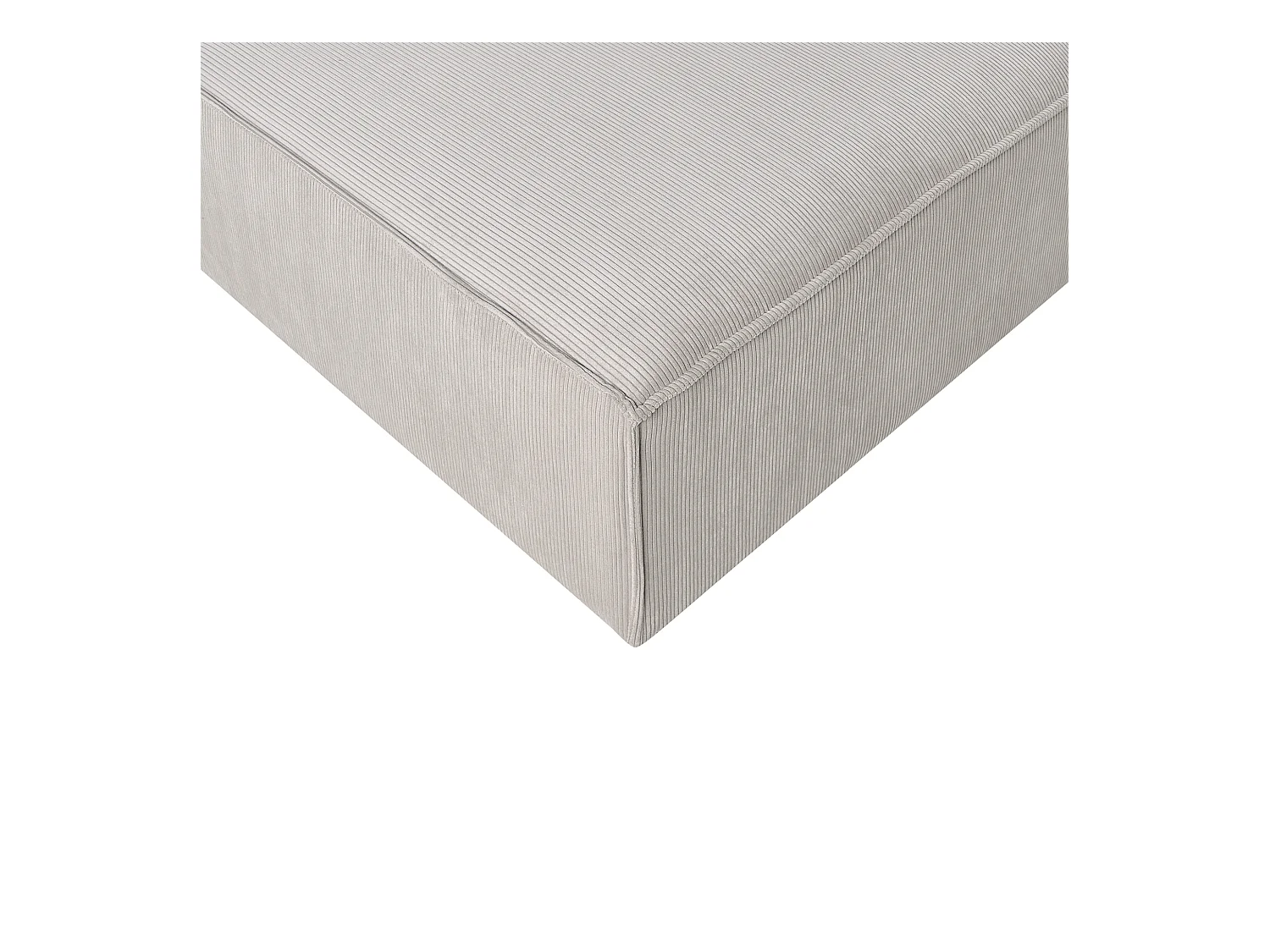 Ottoman ARDAL Velours côtelé Taupe