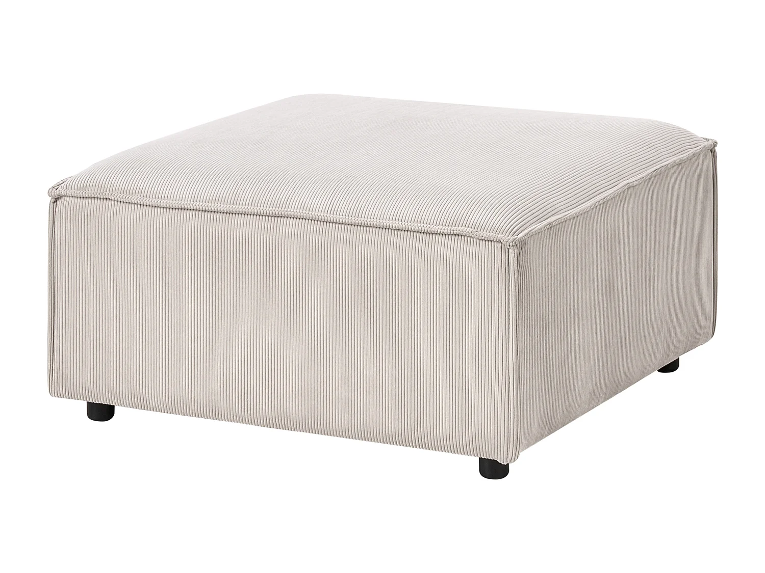 Ottoman ARDAL Velours côtelé Taupe
