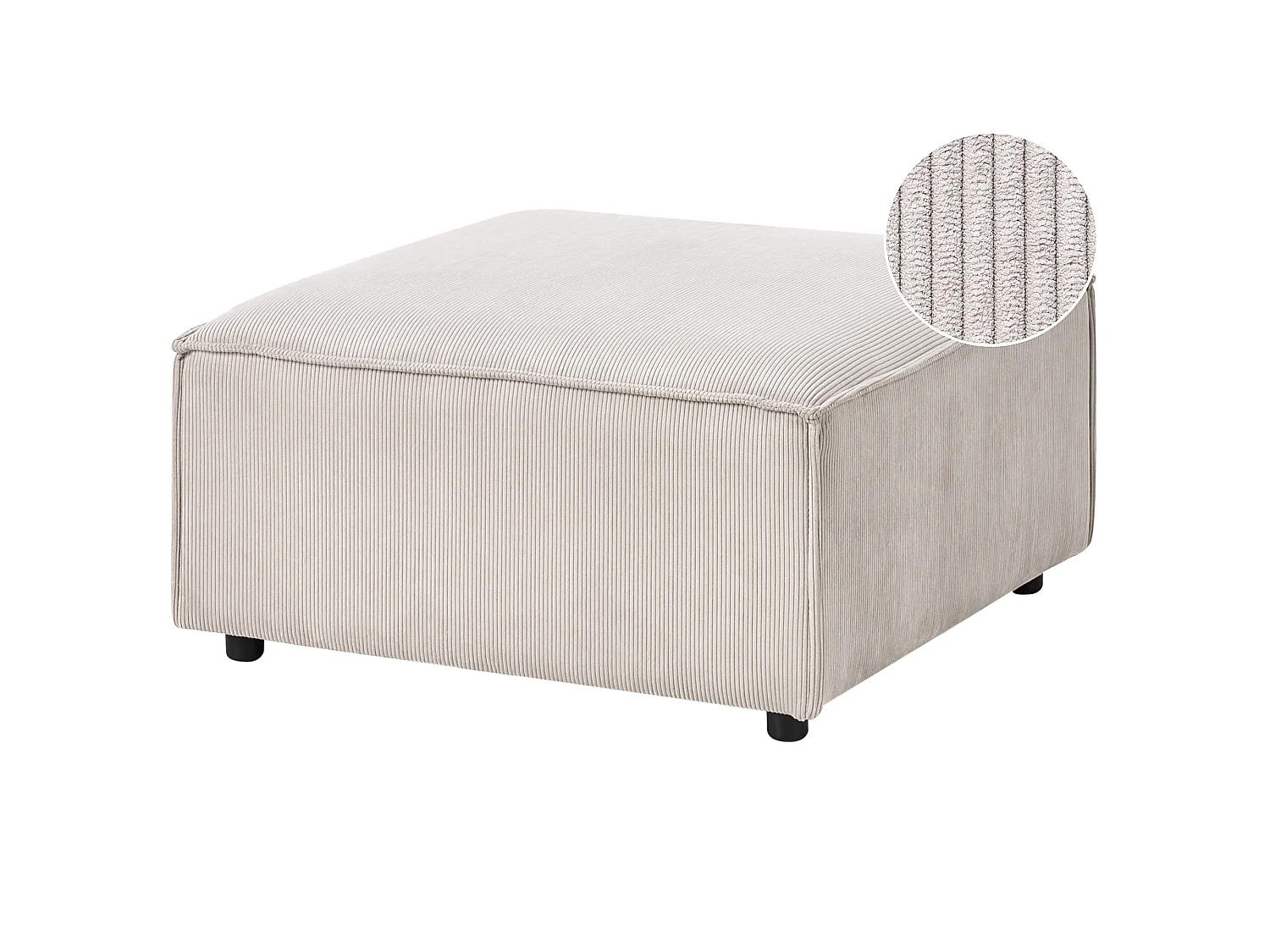 Ottoman ARDAL Velours côtelé Taupe