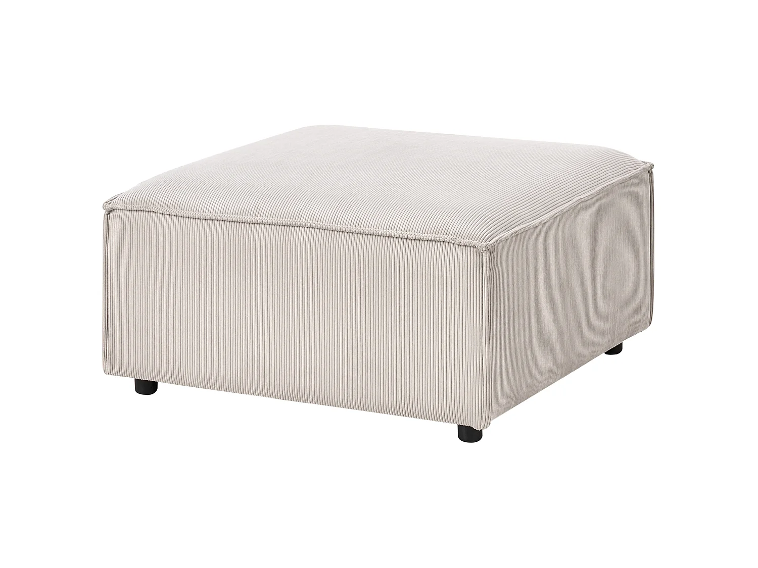 Ottoman ARDAL Velours côtelé Taupe