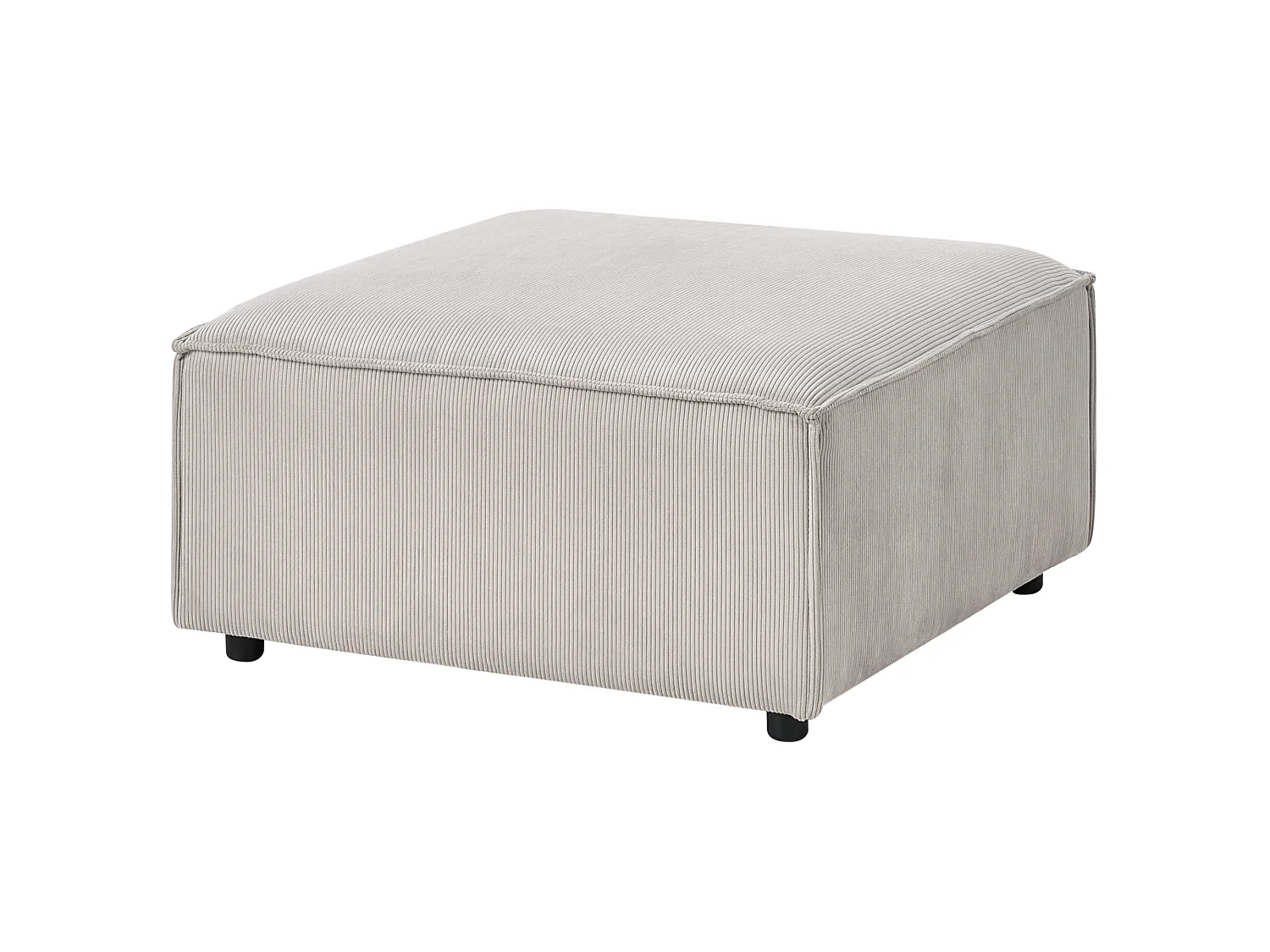 Ottoman ARDAL Velours côtelé Taupe