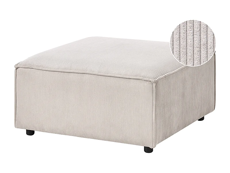 Ottoman ARDAL Velours côtelé Taupe