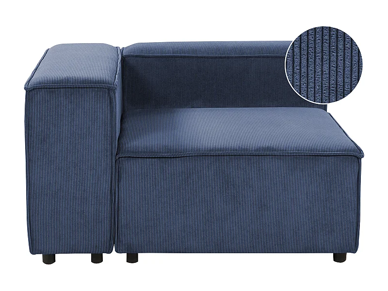 Module d'angle ARDAL Velours côtelé Bleu foncé Côté droit