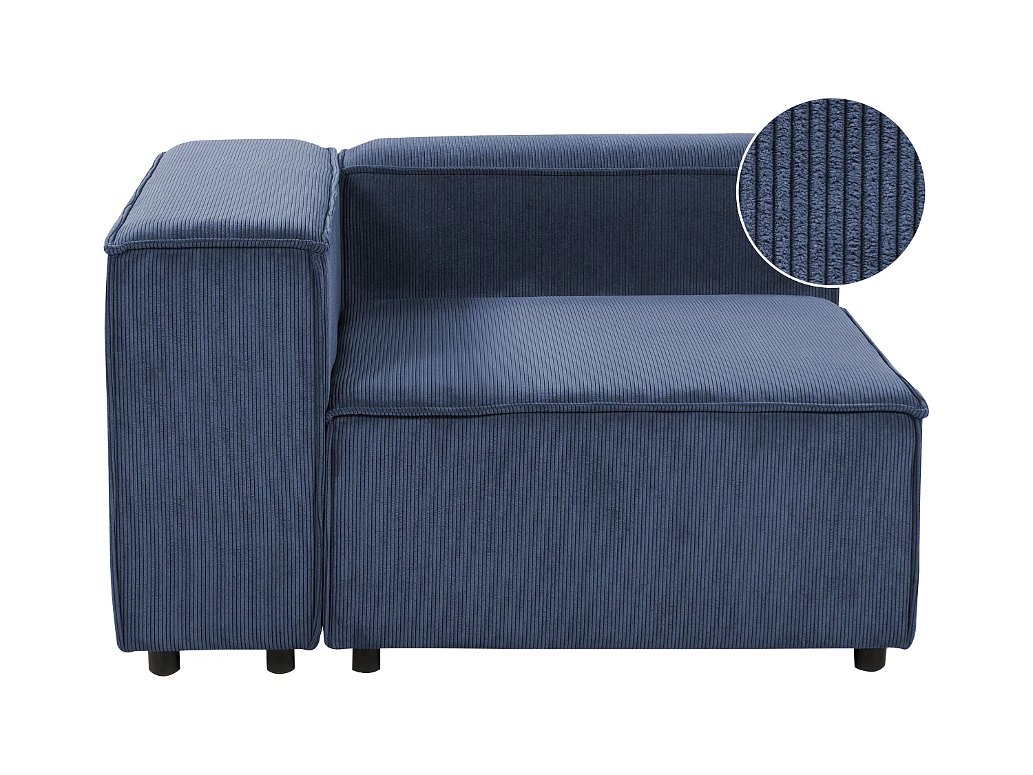 Module d'angle ARDAL Velours côtelé Bleu foncé Côté droit