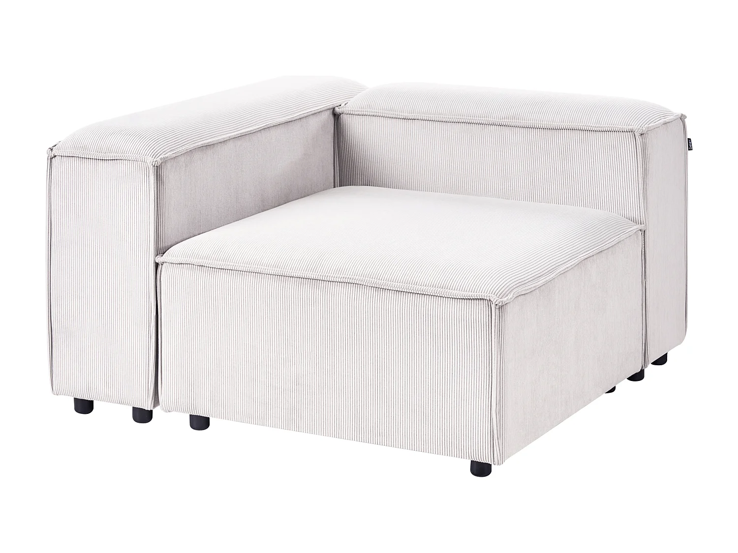 Module d'angle ARDAL Velours côtelé Blanc cassé Côté droit