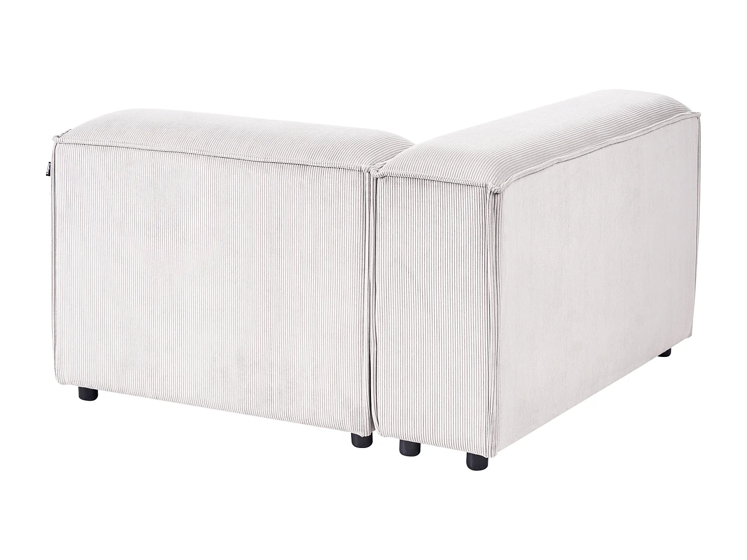 Module d'angle ARDAL Velours côtelé Blanc cassé Côté droit